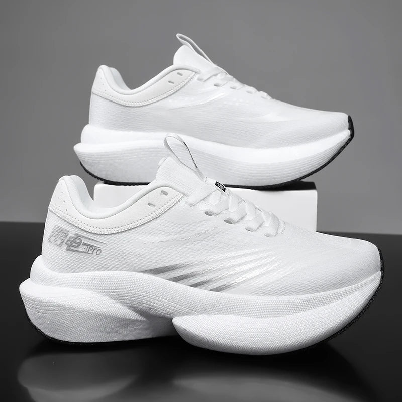 Running Shoes for Men Carbon Plate Professional Racing Marathon Training Running Sneakers Shock Absorption Sport Shoes for Women Good Vibrations