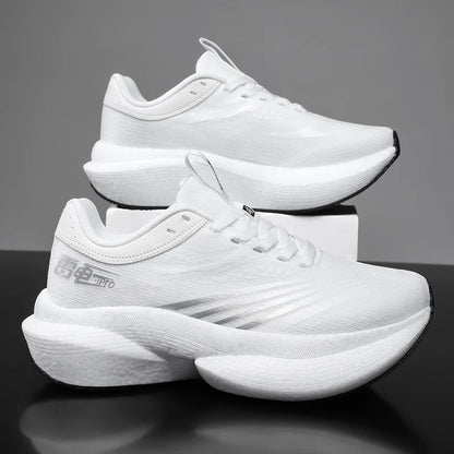 Running Shoes for Men Carbon Plate Professional Racing Marathon Training Running Sneakers Shock Absorption Sport Shoes for Women Good Vibrations