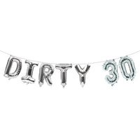 7pcs/set Rose Gold DIRTY 30 Thirty 30th Birthday Party Decoration Sweet Girls Happy Birthday Balloon Event Party Supplies Globos Good Vibrations
