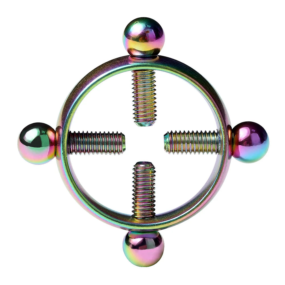 1Pcs Stainless steel cross nipple ring with adjustable nipple clip without piercing Good Vibrations