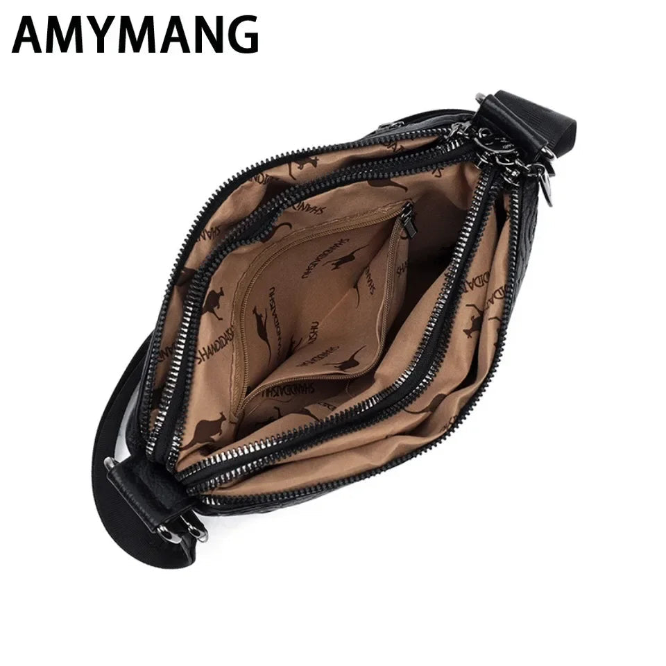 3 Pocket Design Women's Handbag Large Capacity PU Leather Women Tote Bags Fashionable Printing Simple Female Crossbody Bolsas Good Vibrations