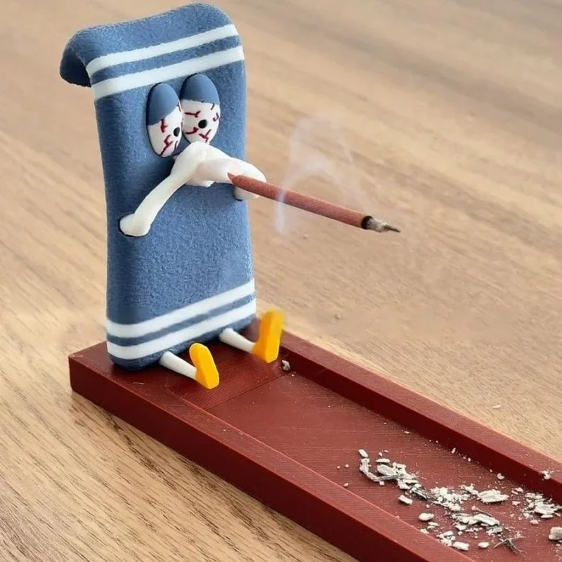 Incense Stick Holder Handmade Burner for Home Office Decor Meditation Yoga Aromatherapy Gifts Craft Decorative Accessories Good Vibrations