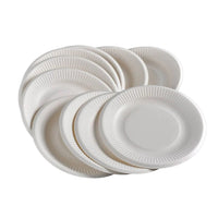 50 Pcs/lot Disposable Plastic Plates for Weddings Hard Dishes Parties Paper Wooden Cake Pan Tableware Good Vibrations