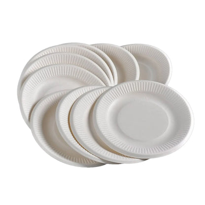 50 Pcs/lot Disposable Plastic Plates for Weddings Hard Dishes Parties Paper Wooden Cake Pan Tableware Good Vibrations