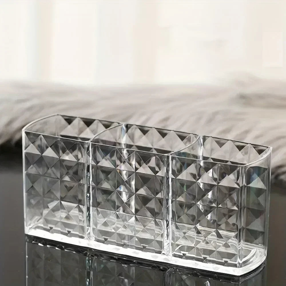 Clear Acrylic Makeup Brush Holder Desk Cosmetic Organizer Lipstick Storage Box Nail Polish Display Stand Rack Jewelry Case Good Vibrations