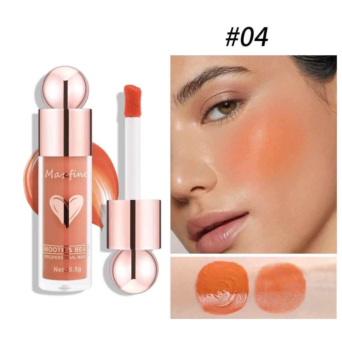 Multifunctional Liquid Blush with Smooth Texture Long Lasting Pigmentation Hydrating Formula and High Light Effect for Makeup Good Vibrations