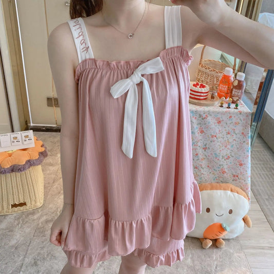 Two-piece Ladies Set Home Suit for Women Pjs Woman Set Pajamas for Lady Sleepwear Women's Summer Suit With Shorts Pajama Sets Good Vibrations