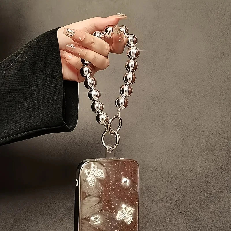 Small gifts for holiday parties, silver bead hanging ropes, mobile phone keychains, bags, universal pendants for friends and fam Good Vibrations