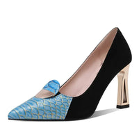 Sexy Fashion Style Women's Heeled Shoes Pointed Tip High Heels One Kick Retro Women Shoes Suede 2025 New Spring Zapatos De Mujer Good Vibrations