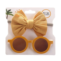 2Pcs/Set Baby Round Sunglasses Children Vintage Sun glasses UV400 Protection Classic Kids Shade Eyewear Summer Hair Accessories Good Vibrations