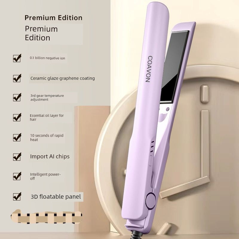 YATENG Ceramic Electric Hair Straightener Corn Stigma Wave Plate Hair Straightener Hair Curler Hair Curler and Straightener Dual-Use Inner Buckle Straightening Does Not Hurt Hair Good Vibrations