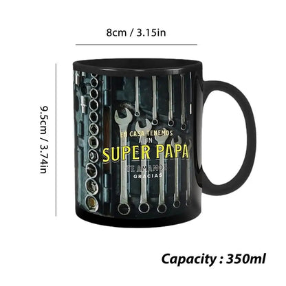 Mechanician Mug Funny Black Ceramic Mug For Coffee Large Tea And Coffee Cup Black Ceramic Mug For Whiskey Juice Wine Beer Soup Good Vibrations