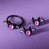Kiss Jewelry Halloween Little Monster Wing Bat Eye Stud Earrings Women Cute Animal Eye Punk Earring Girls Y2K Brincos Party Gift Good Vibrations