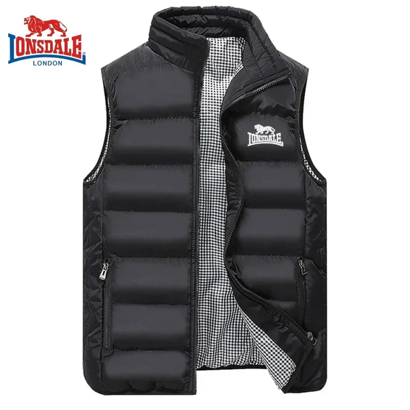 Men's Embroidery Brand High Quality Warm Vest Vest, Autumn and Winter Luxury Fashion Brand, Sleeveless Outdoor Windproof Jacket Good Vibrations