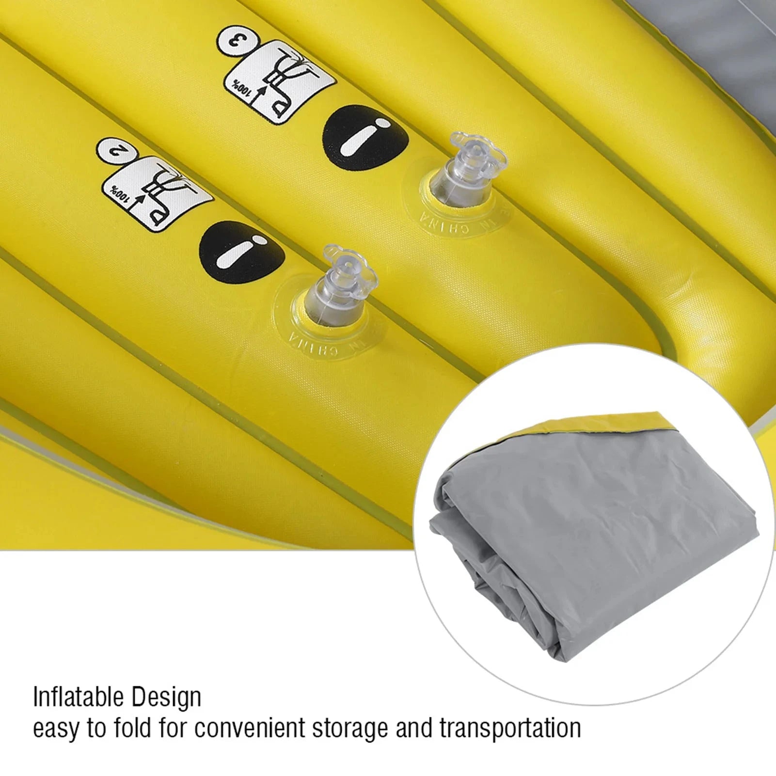 Inflatable Canoe Inflatable Kayak Inflatable Boat PVC Inflatable Kayak Canoe 2 Person Rowing Air Boat Fishing Drifting Diving Good Vibrations