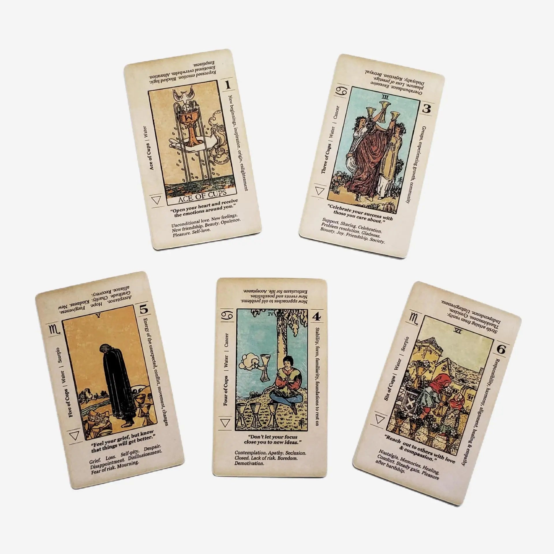 Meaning Tarot Card With Meaning On Them Beginner Tarot Keyword Antiqued Tarot Deck Learn Tarot 78 Cards For Party, Gift Good Vibrations