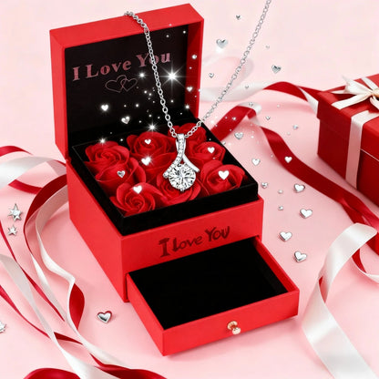 [Gift Box] Confession Fishtail Necklace I Love You Collarbone Chain | Valentine's Day Birthday Gift for Girlfriend/Mom Good Vibrations