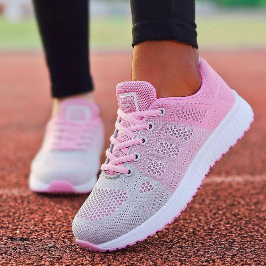 Sneaker Woman Shoes Fashion Lace Up Sneakers For Woman Non-Slip Women's Sports Shoes Trainers Women's Vulcanize Shoes Footwear Good Vibrations