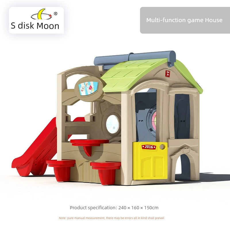 Kids' Playhouse Outdoor Play House Toys Indoor Multifunctional Small House Slide Combination Mushroom House Amusement Park Good Vibrations