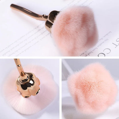 Rose-shaped Soft Brush For Manicure Nail Art Dust Brush Nail Dust Brush Gel Polish Dust Cleaning Nail Brushes Tool Nail Supplies Good Vibrations