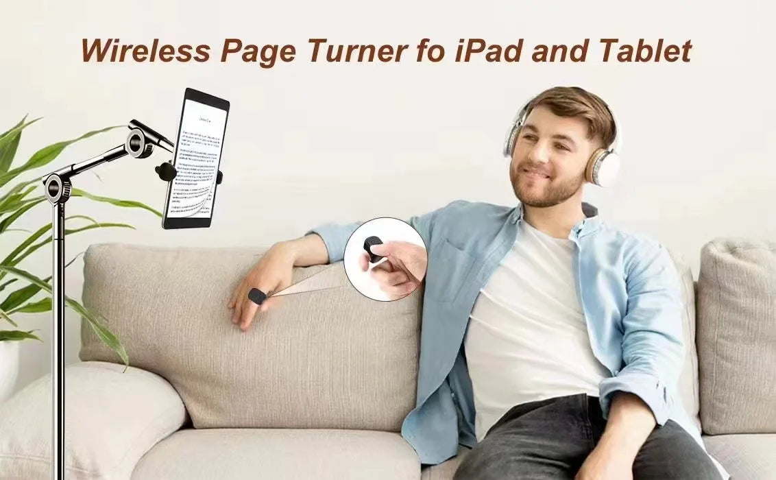 Tiktok Scrolling Ring Tiktok Remote Control Is Suitable for Iphone, iPad Bluetooth Page Turning Ring Roller, Both Camera Shutter, Short Video and Music Remote Control Function, Compatible with Ios and Android Phones Good Vibrations