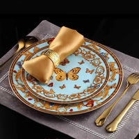 Ceramic Dinner Plate Tableware Bone China Plate Dinner Set Porcelain Dessert Tray Steak Snack Cake Butterfly Pattern Plate Good Vibrations