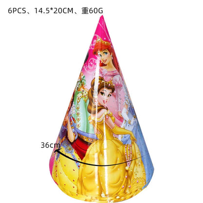 Princess Party Decorations Kids Girls Birthday Supplies Include Paper Cup Plate Napkin Balloon Banner Tablecloth Cake Topper Good Vibrations