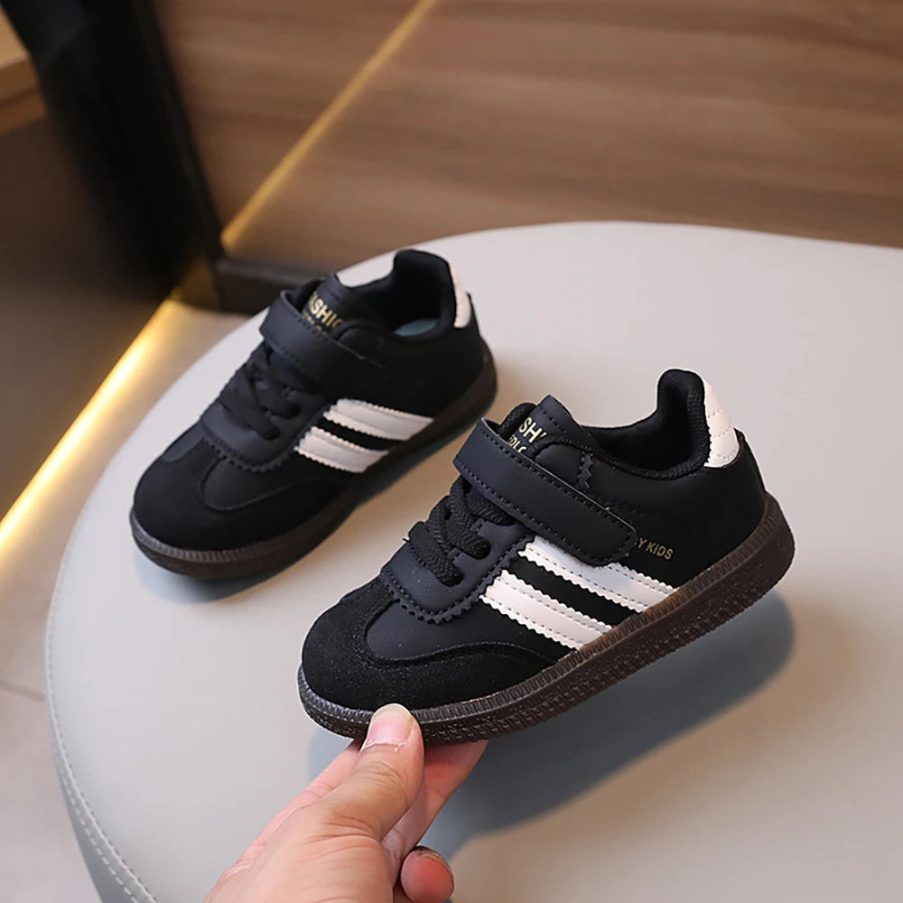 Fashion Sport Shoes For Children PU Leather Ergonomics Kids Sneakers Soft-soled Children's Sneakers Boy's Girl's Tennis Shoes Good Vibrations