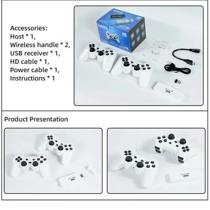 Y6 Game Stick Retro Video Game Console 2.4G Wireless Controller 4K HD TV Video Portable Handheld Game Console Family Multiplayer Good Vibrations