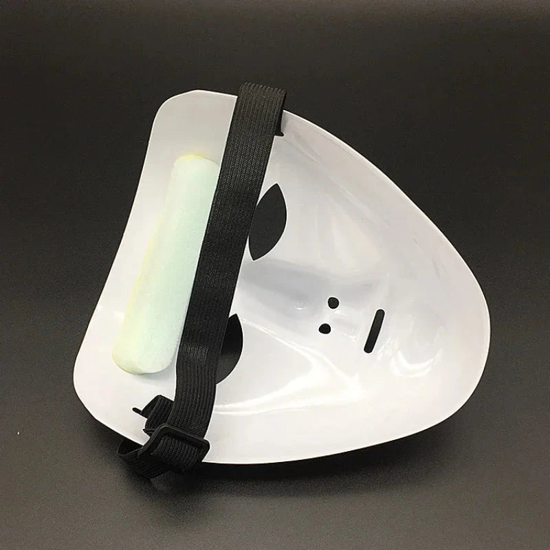 Halloween Props Masquerade Performance Full Face Mask Hand-painted White Street Dance Adult Eye Mask Death Clown Black Gold Good Vibrations