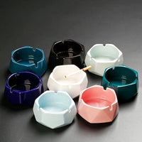 European-style Ceramic Ashtray with Cover Creative Personality Fashion Office Anti-flying Ashtray Living Room Home Decoration Good Vibrations Adult Super Store