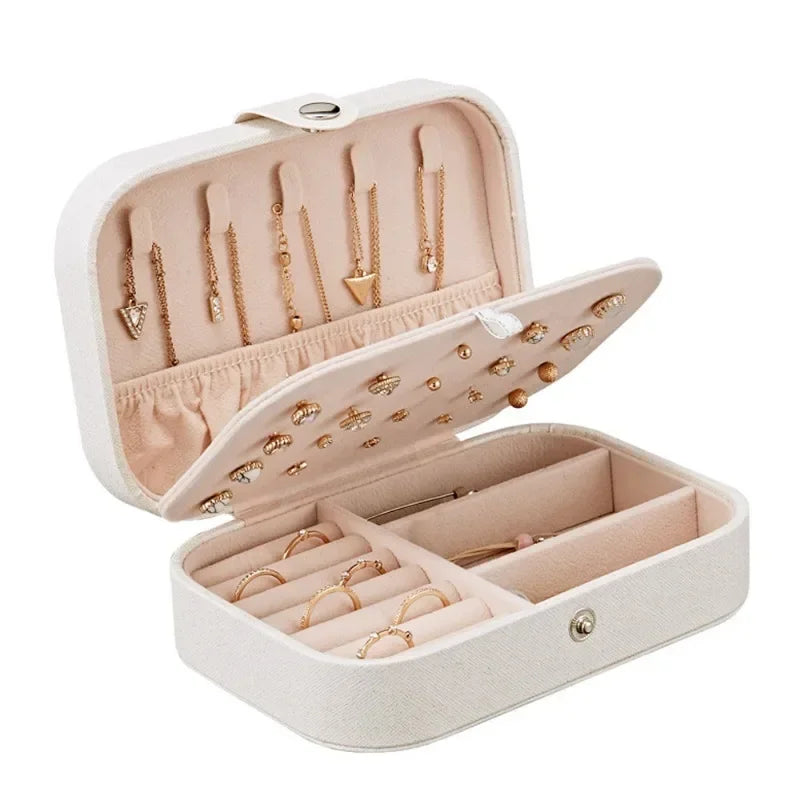 2024 Portable Jewelry Box Jewelry Organizer Display Travel Jewelry Case Boxes Button Leather Storage Zipper Jewelers Good Vibrations