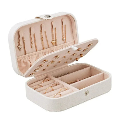 2024 Portable Jewelry Box Jewelry Organizer Display Travel Jewelry Case Boxes Button Leather Storage Zipper Jewelers Good Vibrations
