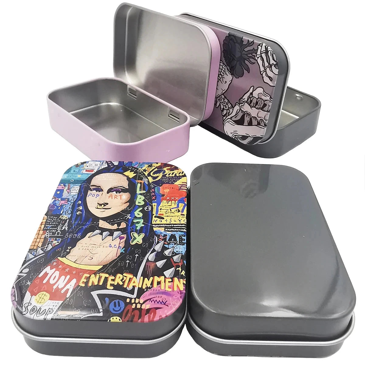 Cigarette Case Box Flip Cap Tobacco Storage Smoke Humidor Rolling Paper Jewelry Candy Coin Key Organizer Tin Flip Gifts Sealed Good Vibrations