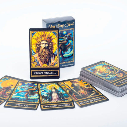 Cat Tarot A 78 Card Deck High Quality English Version Board Game for Easy and Fun Fortune Telling Perfect for Family Gatherings Good Vibrations