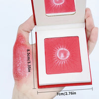 1PC Waterproof Blush Palette: Nude matte with pearlescent particles, light pink, orange and red, lightweight and long-lasting, s Good Vibrations