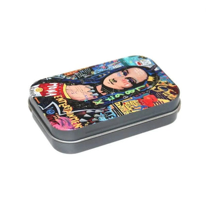 Tinplate Cigarette Case Tobacco Storage Box Humidor Rolling Paper Box Jewelry Candy Coin Key Organizer Flip Gifts Sealed Good Vibrations Adult Super Store