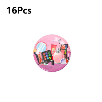 103 Pcs Makeup Birthday Party Supplies-Makeup Theme Party Banner Balloons Photo Props Napkins Plates Etc Spa Party Decorations Good Vibrations