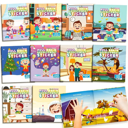 10/20 Volumes of New Sticker Book Focus Potential Development Stickers Children Enlightenment Baby Early Education Book Good Vibrations