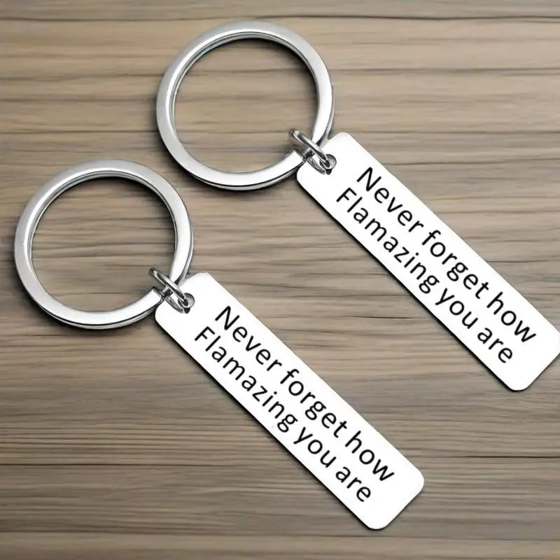 Personalized Engraved Keychain - Custom Name Initials Metal Key Ring - Perfect Daily Accessory & Birthday Christmas Gift Good Vibrations
