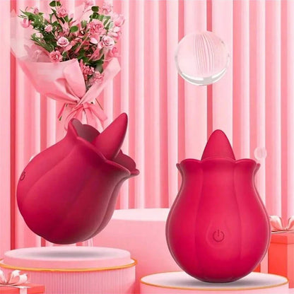 Powerful Swing Tongue Licking Vibrator Female Rose-toy Oral Nipple Clitoris Stimulator Massager Adults Goods Sex Toys for Women Good Vibrations