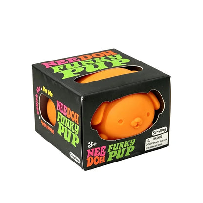 Needoh Funky Pups Cool Cats Flour Filled Quick Rebound Squishy Toy Stress Relief Fidget Squeeze Toy Mood Calming Leisure Relax Good Vibrations