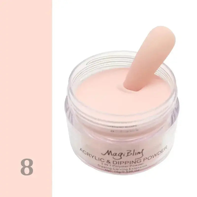 15g Acrylic Powder Light Color Carving Nail Polymer Tip Extension Crystal Powders Manicure Professional Nails Art Accessories Good Vibrations