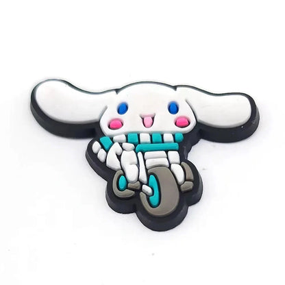 Sanrio Anime Hello kitty Kuromi Pochacco Shoe Charms for Clogs Bag Crocs Sneakers Shoe Decorations Bag Decors Good Vibrations