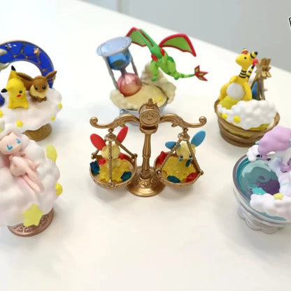Pokemon Starrium Scene Series Blind Box Toys Ampharos Flygon Ponyta Plusle Minun Mew Pikachu Doll Toys Collect Ornaments Good Vibrations