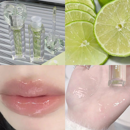 Plumping Jelly Lip Gloss Lasting Moisturizing Transparent Lip Oil Water Light Mirror Peach Lipstick Women Lips Makeup Cosmetics Good Vibrations