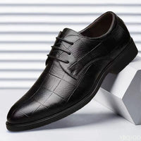 New Mens Business leather Shoes Soft soled comfortable formal shoe Casual versatile work footwear Fashion light Male shoes Homme Good Vibrations