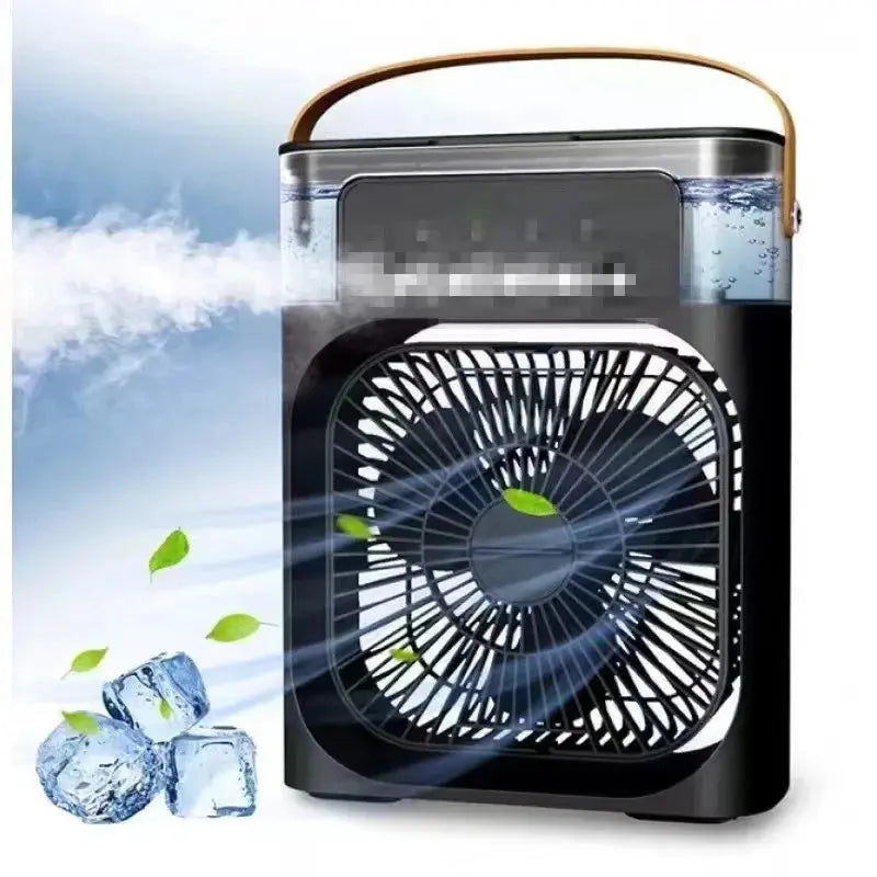 NEW Portable Humidifier Fan Air Conditioners USB Electric Fan LED Night Light Water Mist Fun 3 In 1 Air Cooler Humidifie ForHome Good Vibrations
