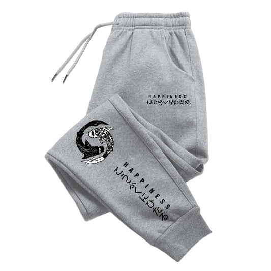 Japanese Fashion Men's Tracksuit Hoodies Sweatpants 2 Piece Set Fall&winter Daily Casual Sporty Jogging Suit Urban Trend Outfits Good Vibrations