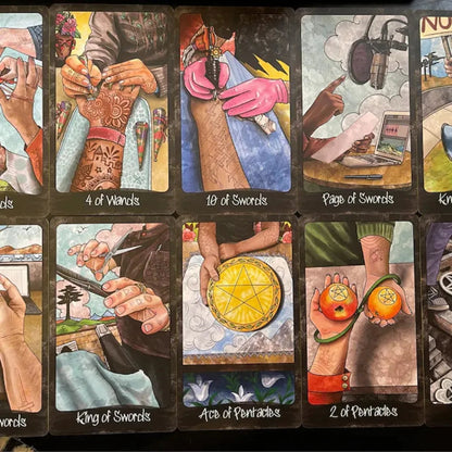 10.3*6cm Out of Hand Tarot 78 Cards That Invite You To Experience The Tarot Though Everyday Interactions and Scenarios Good Vibrations